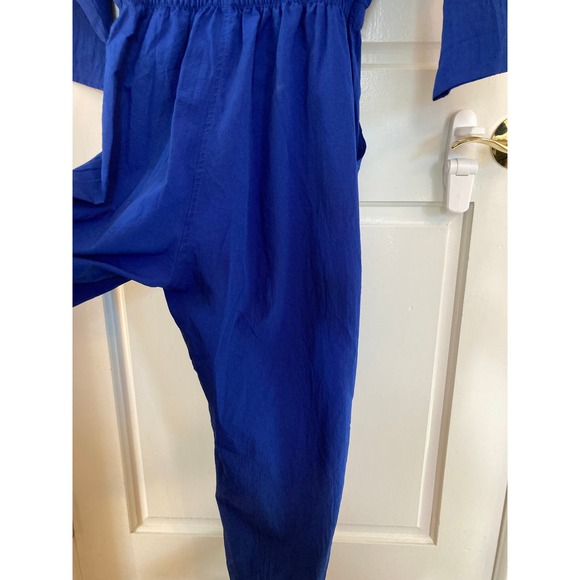 Vintage Dee California Jumpsuit Romper Royal Blue Rayon 80s Women’s Size - Picture 7 of 7